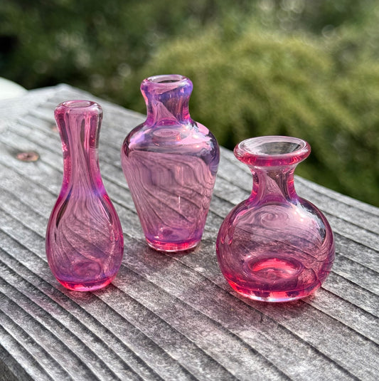 Set of three mini vases