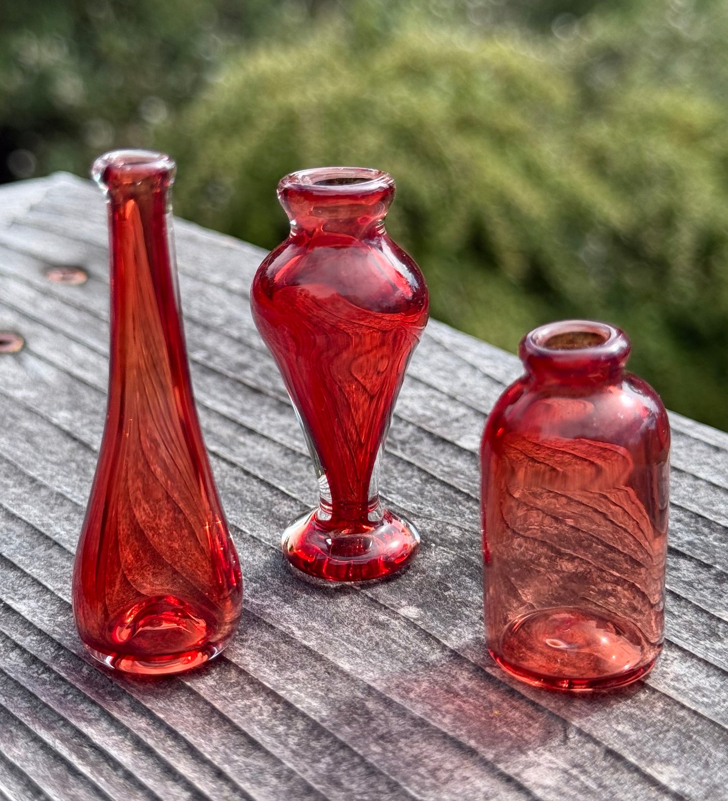Set of Three mini vases.