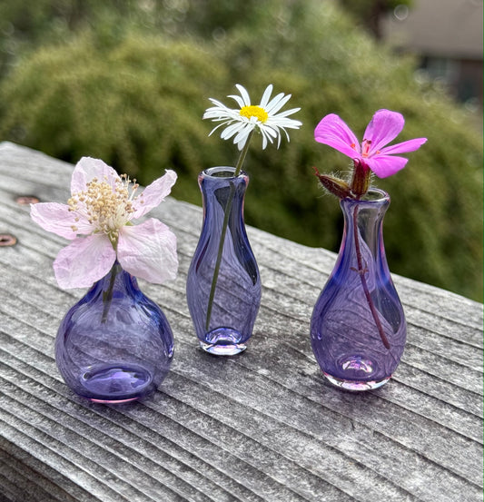 Set of three mini vases