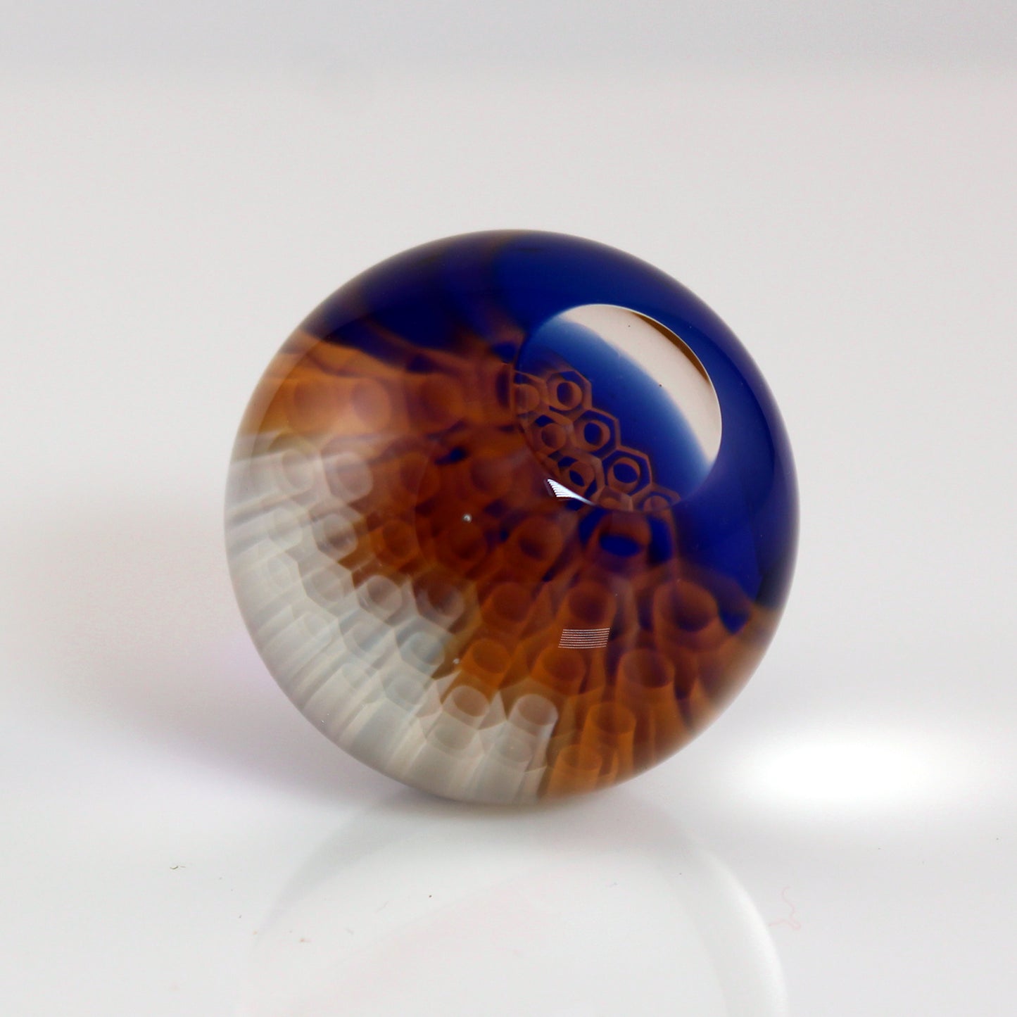 24mm Window Marble Duality with Cobalt Blue