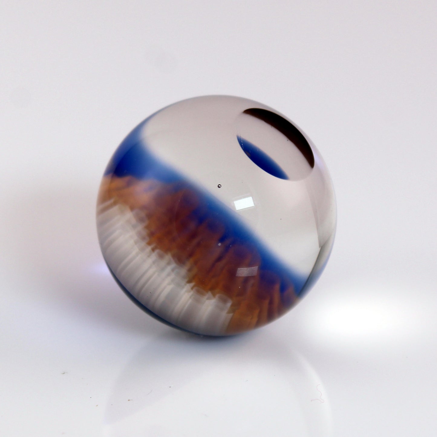 24mm Window Marble Duality with Cobalt Blue