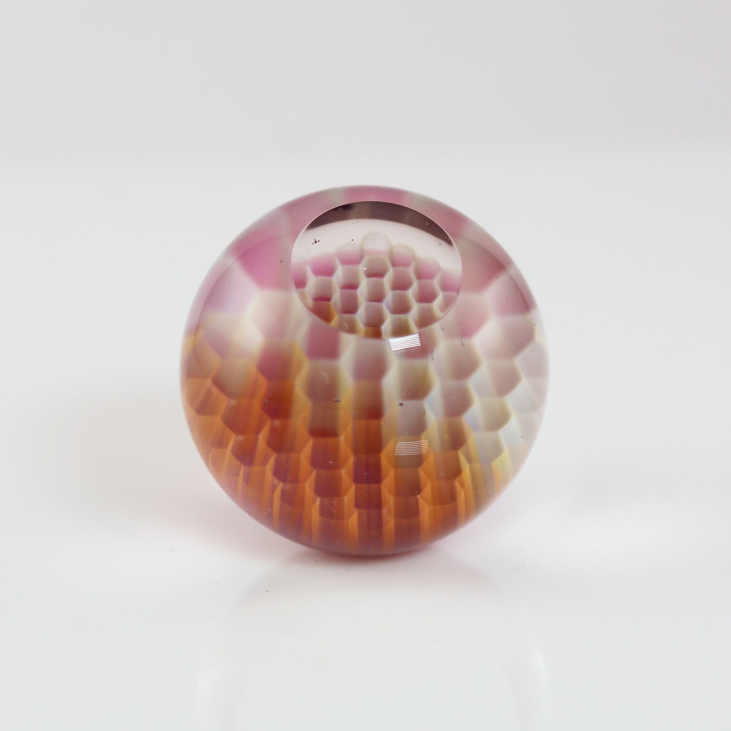 26mm Window Marble Reflection with Gold Amethyst