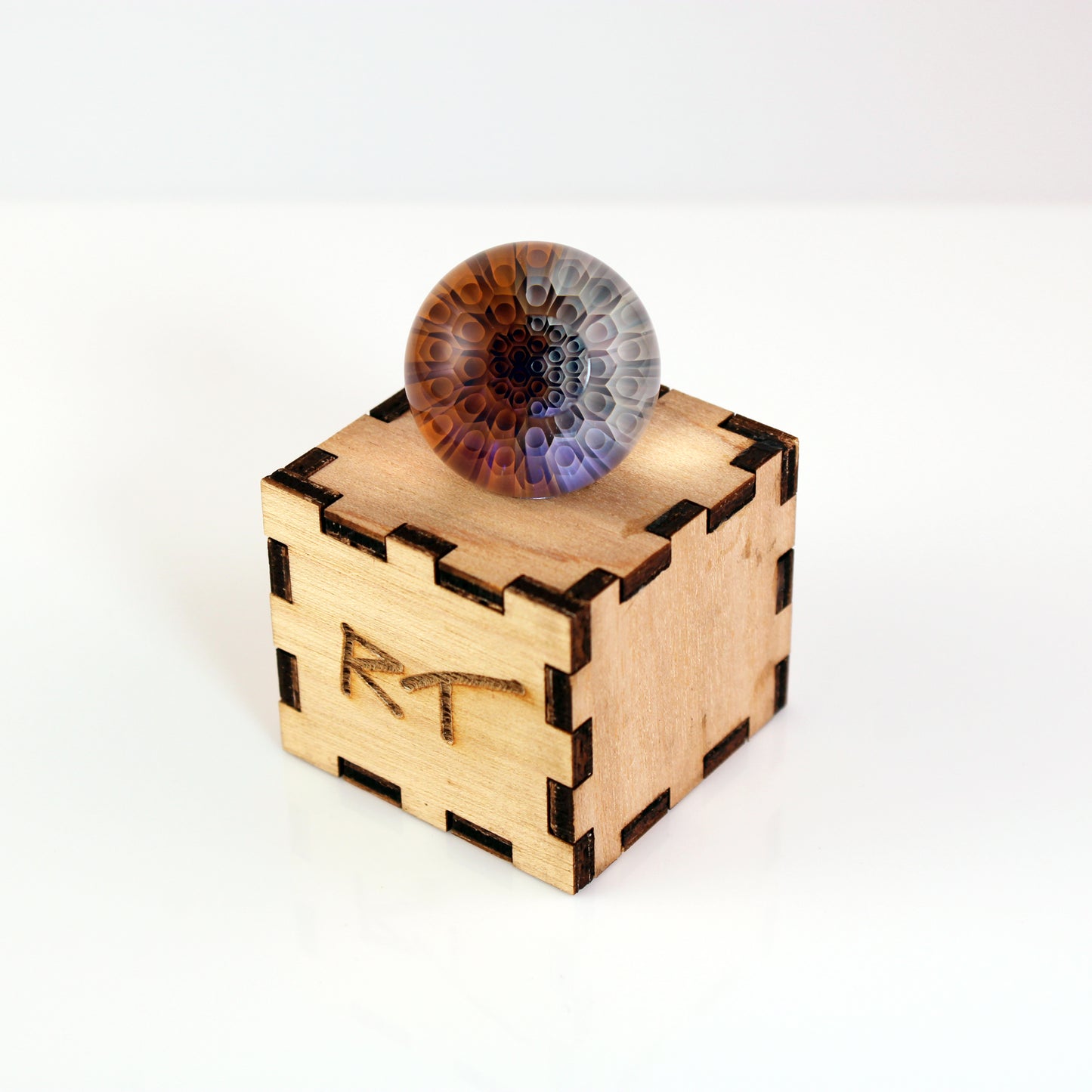 24mm Window Marble Duality with Cobalt Blue