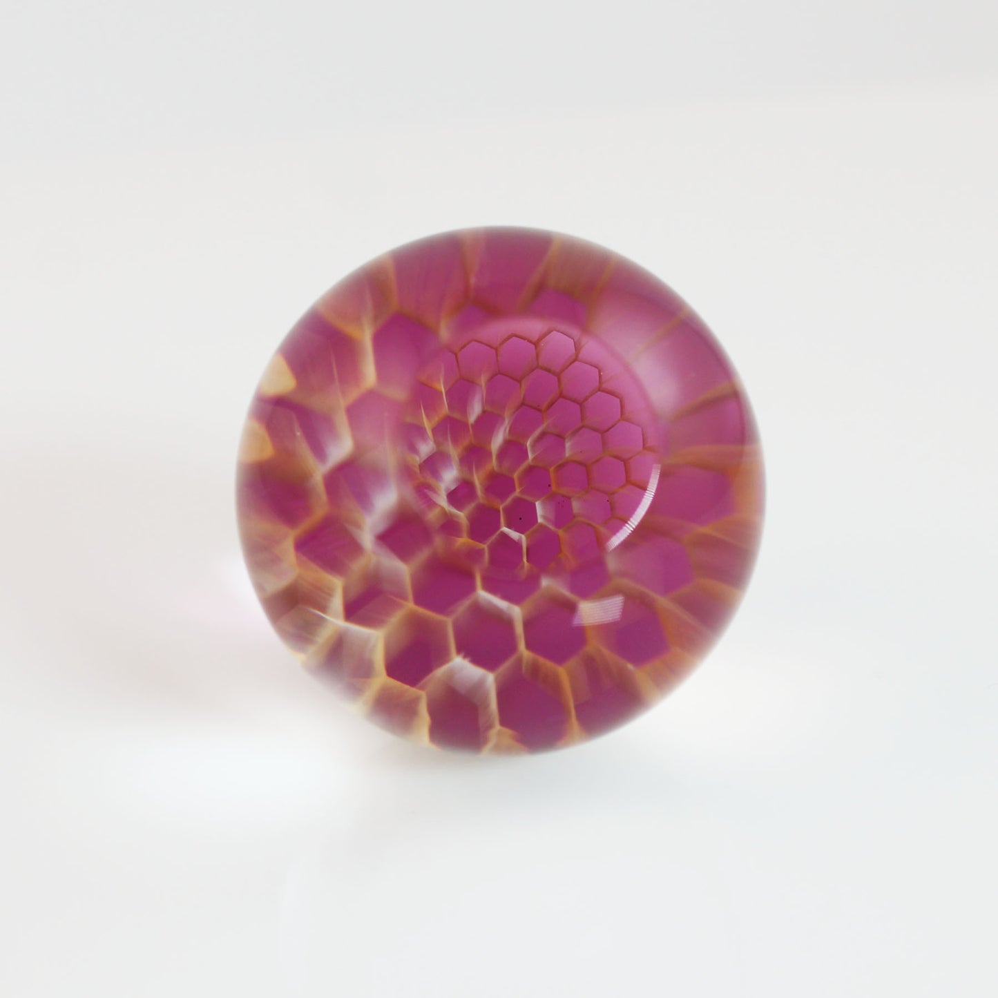 30mm Window MarblePure Honey with Gold Amethyst backing