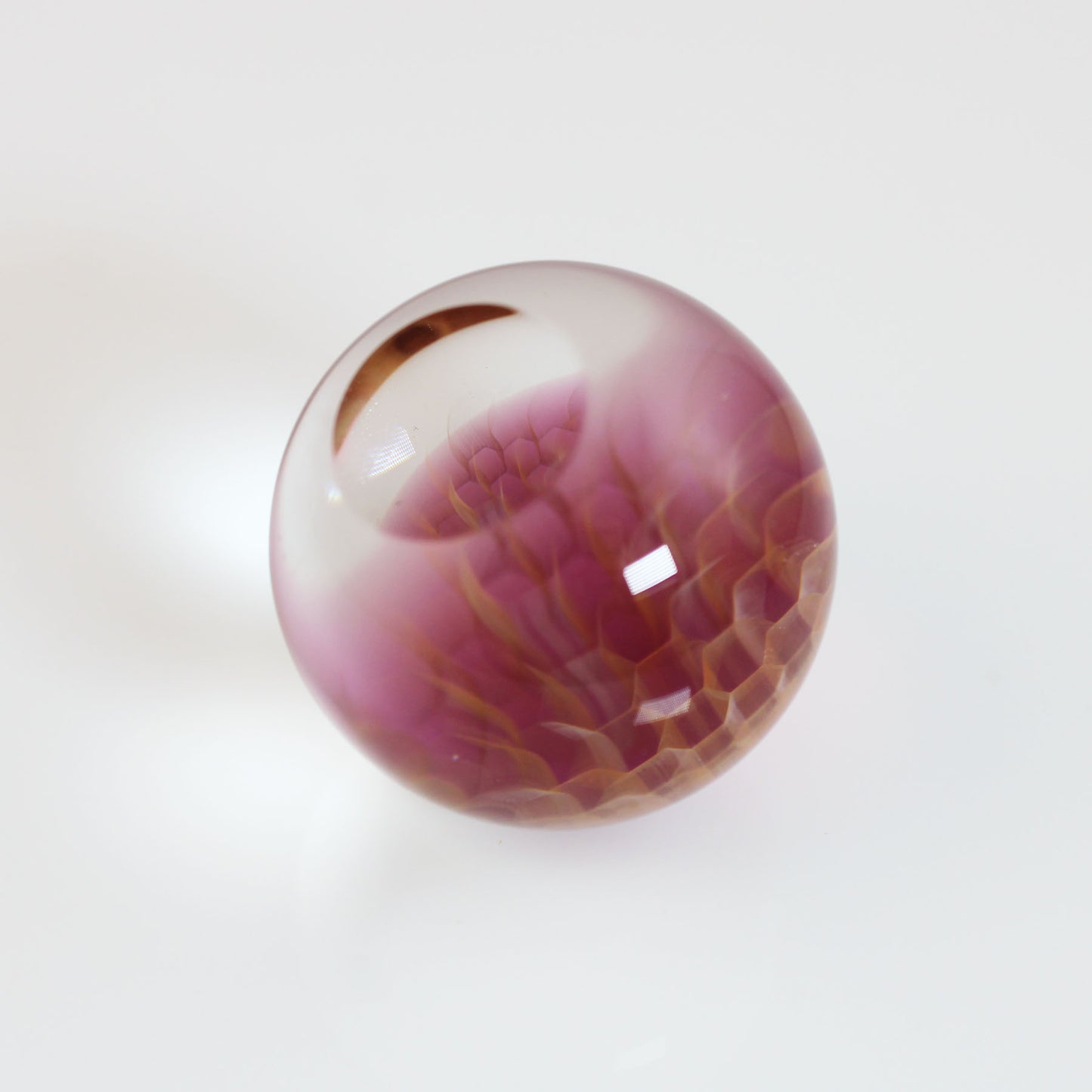 30mm Window MarblePure Honey with Gold Amethyst backing