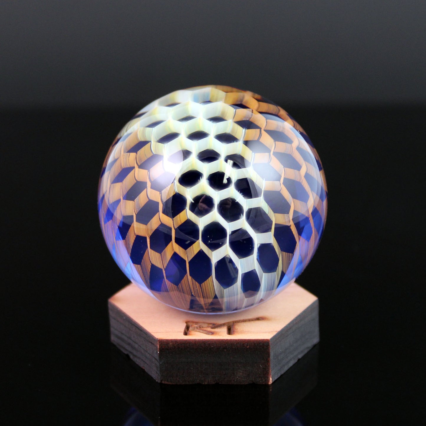 42mm Wrap Marble 'Ephemeral' with Light Cobalt