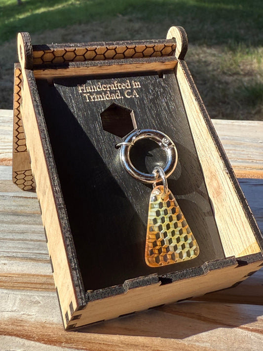 Triangle Honeyglass Dog Tag
