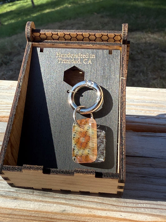 Rectangle Honeyglass Dog Tag