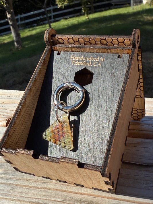 Triangle Honeyglass Dog Tag