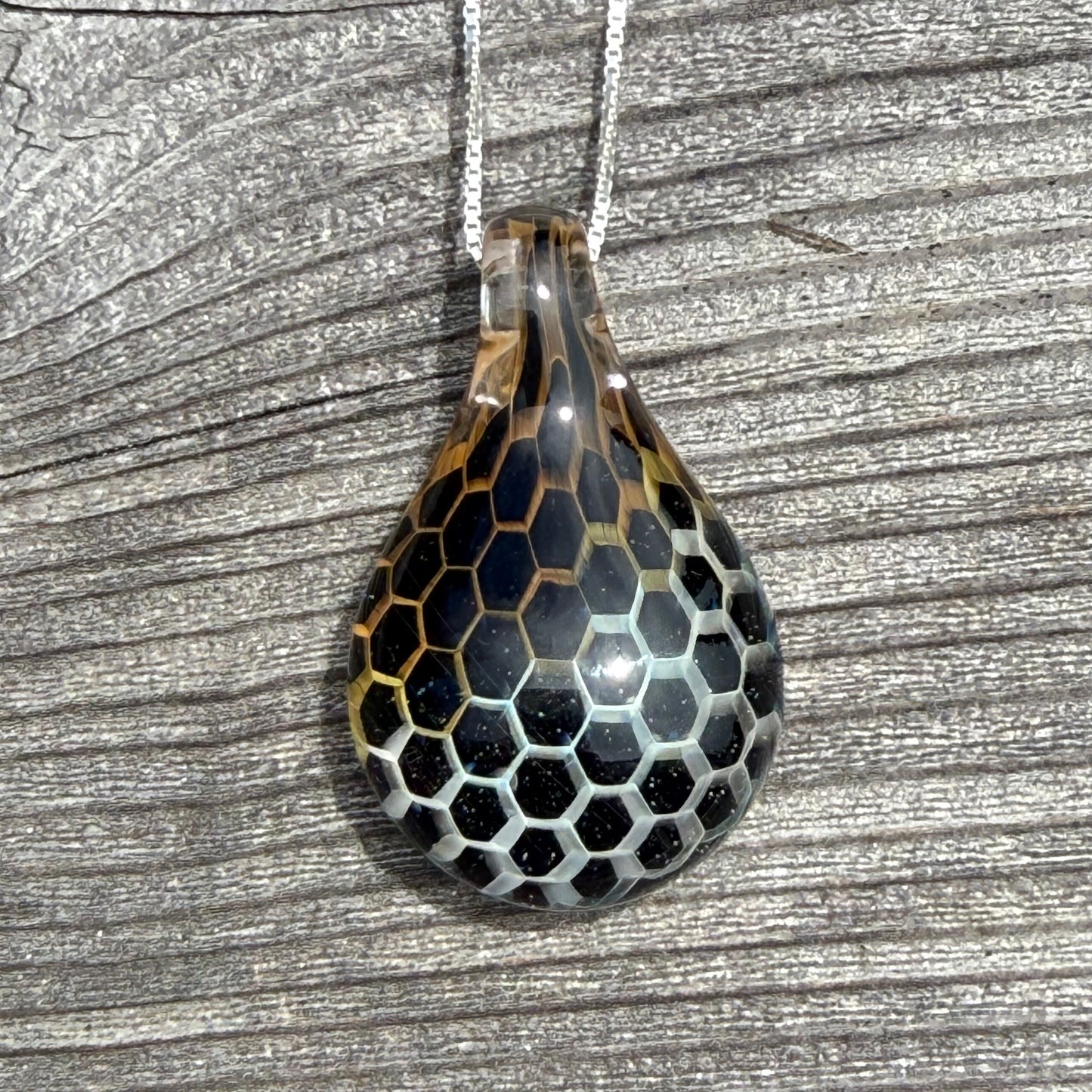 Honey Drop Pendant in Galaxy Black