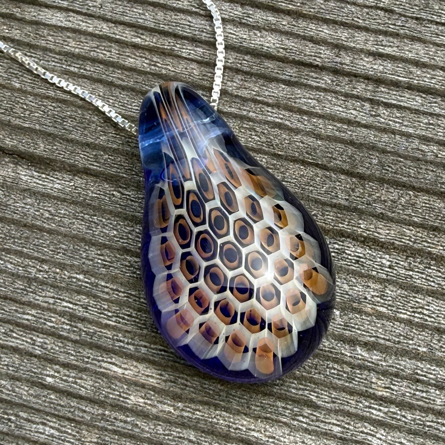 Honey Drop Pendant in Cobalt Blue