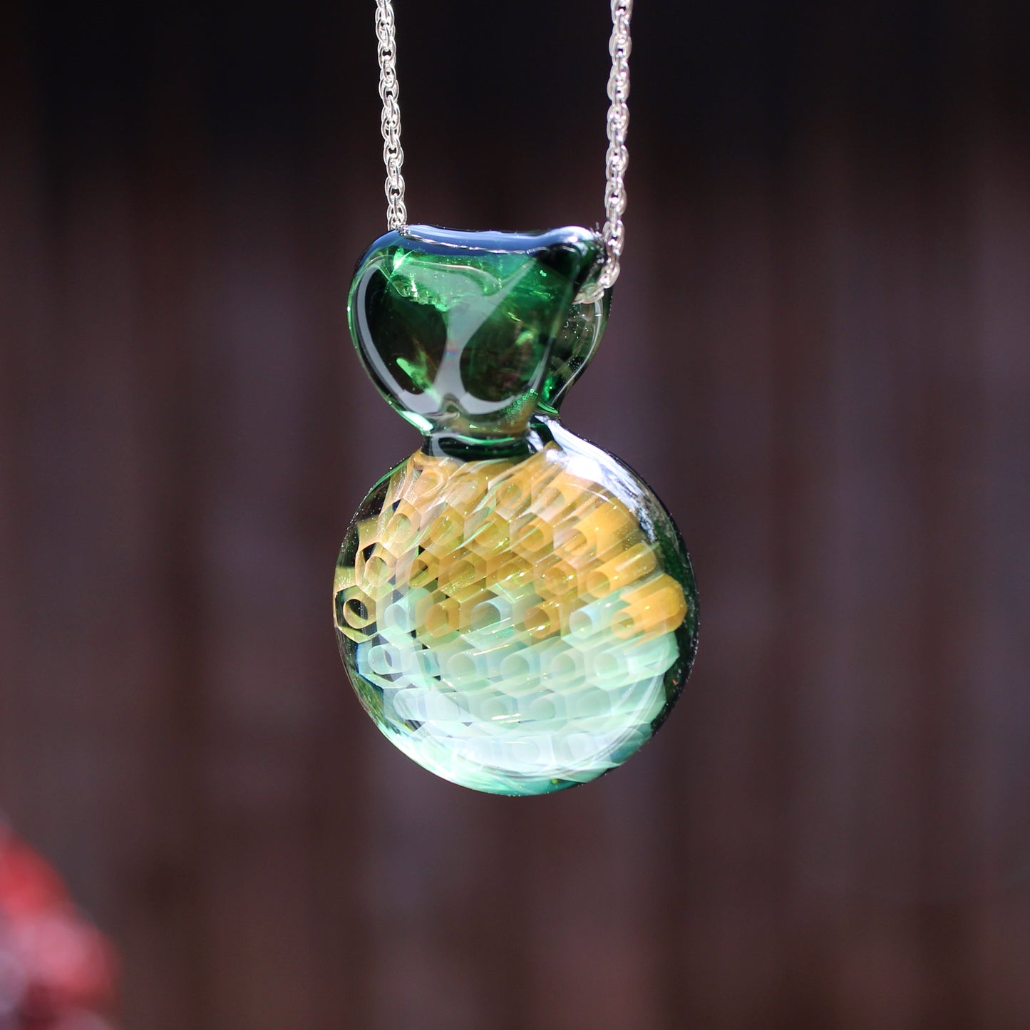 Transparent Green Honey Candy Pendant