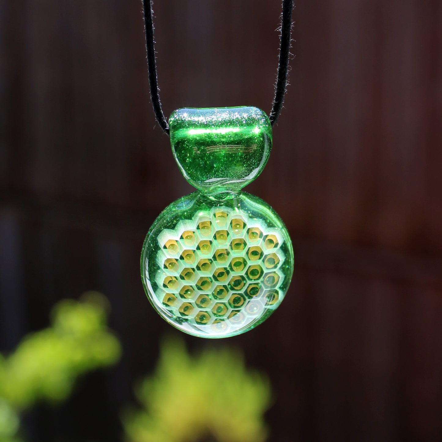 Green Stardust Honey Candy Pendant