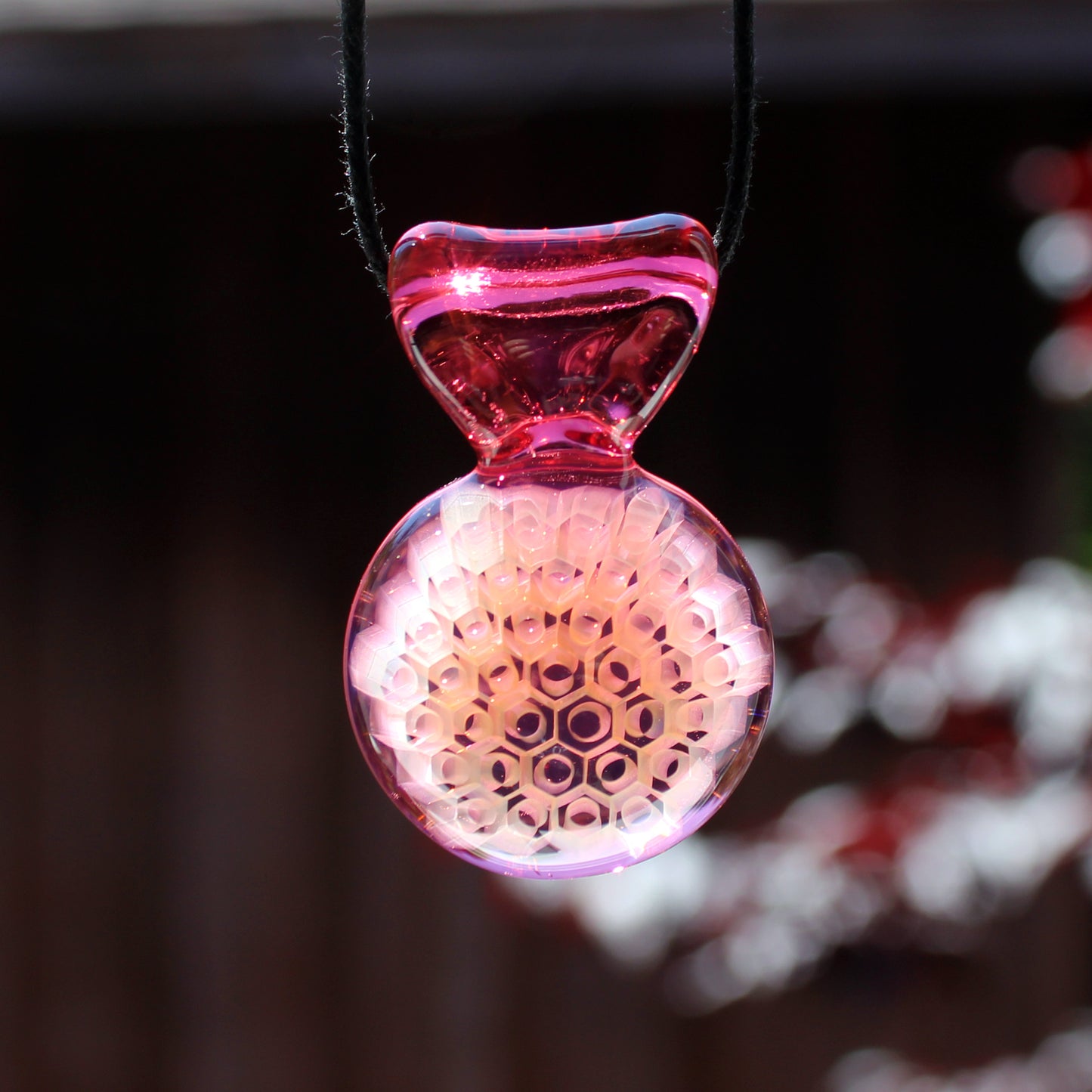 Gold Ruby Honey Candy Pendant