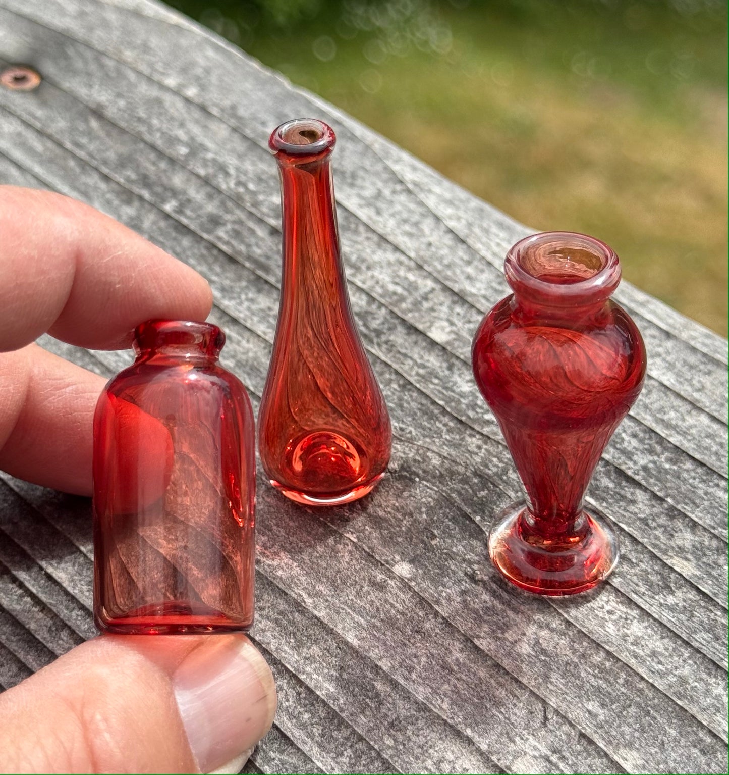 Set of Three mini vases.