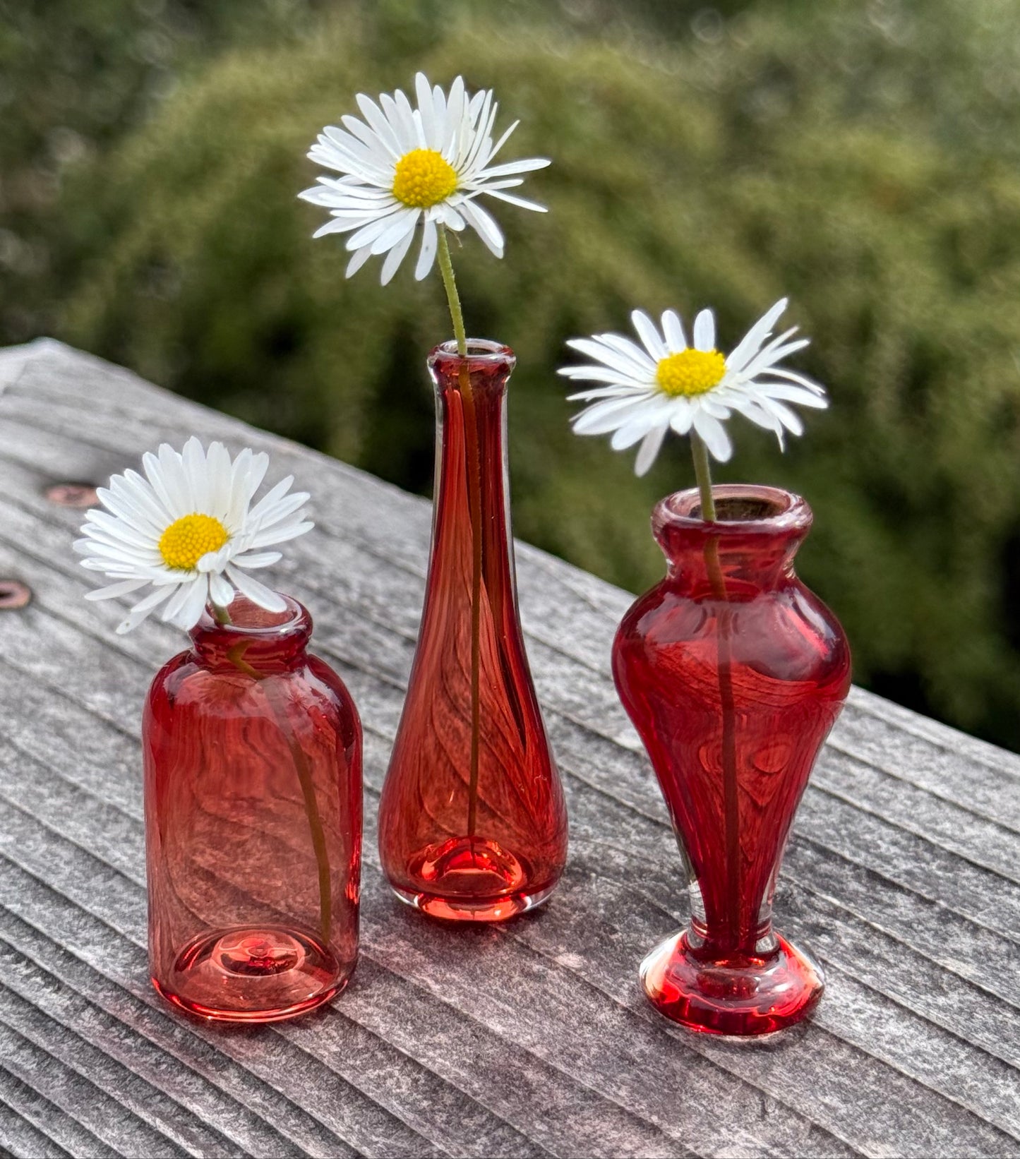 Set of Three mini vases.