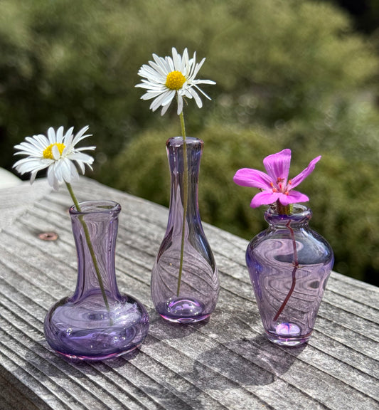 Set of three mini vases