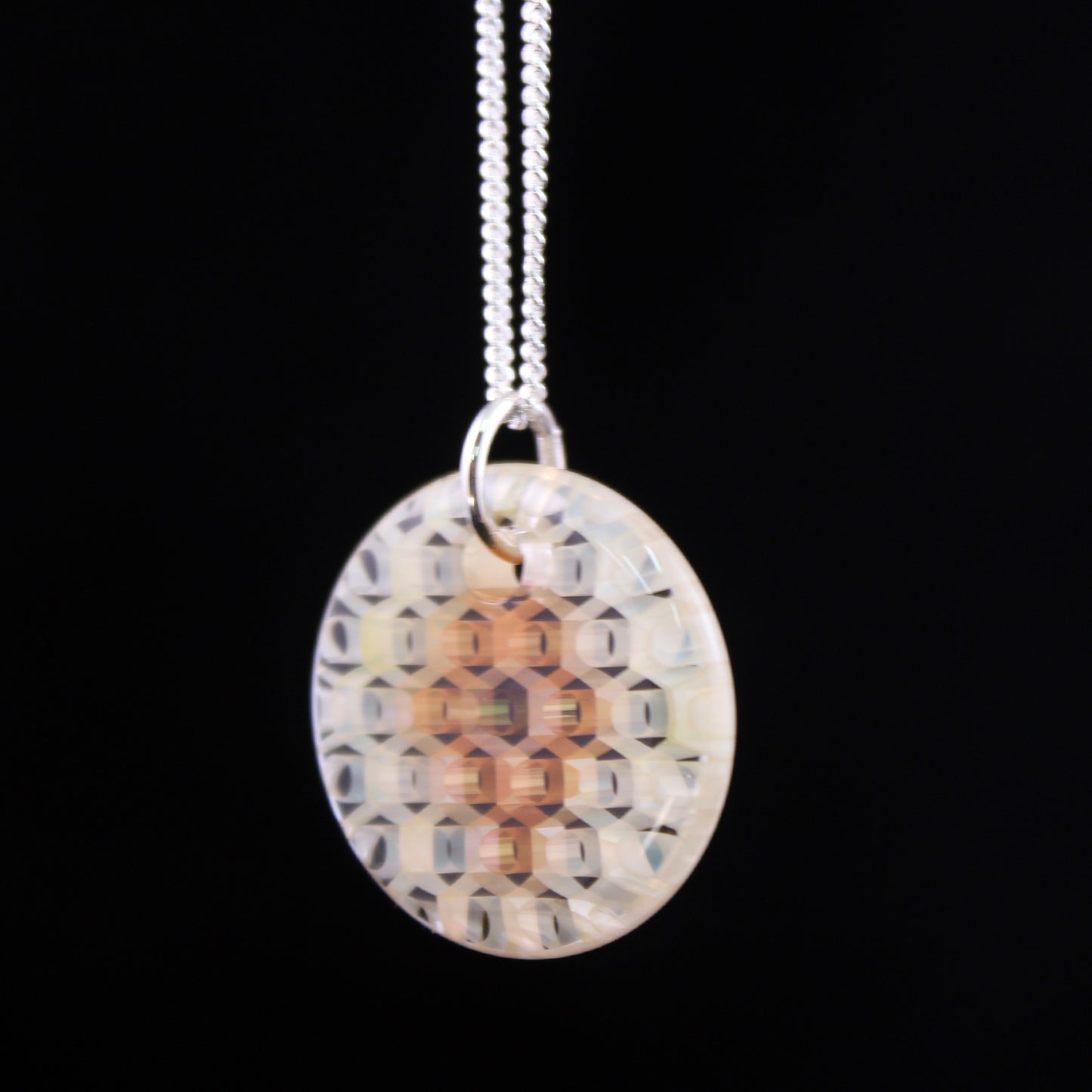 "Fortuna" Circular Honeyglass Necklace