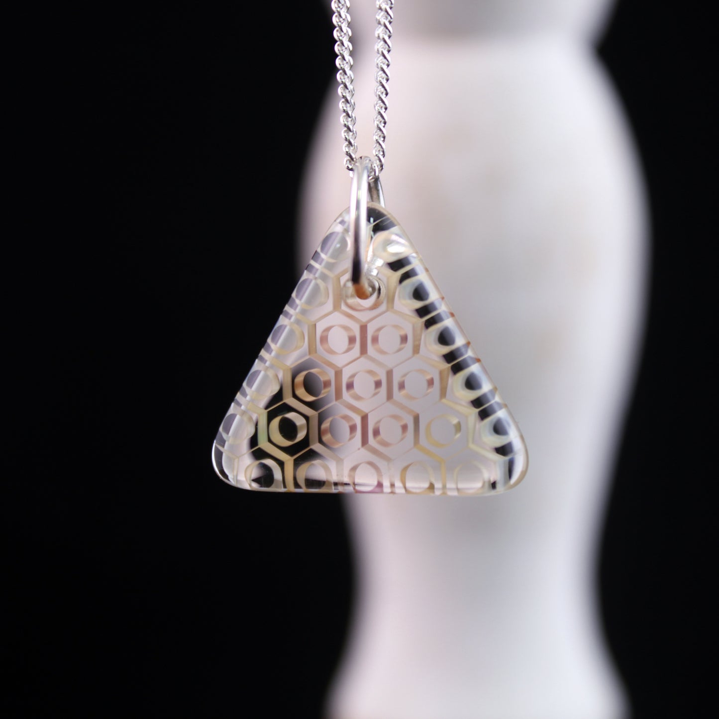 "Fortuna" Triangular Honeyglass Necklace