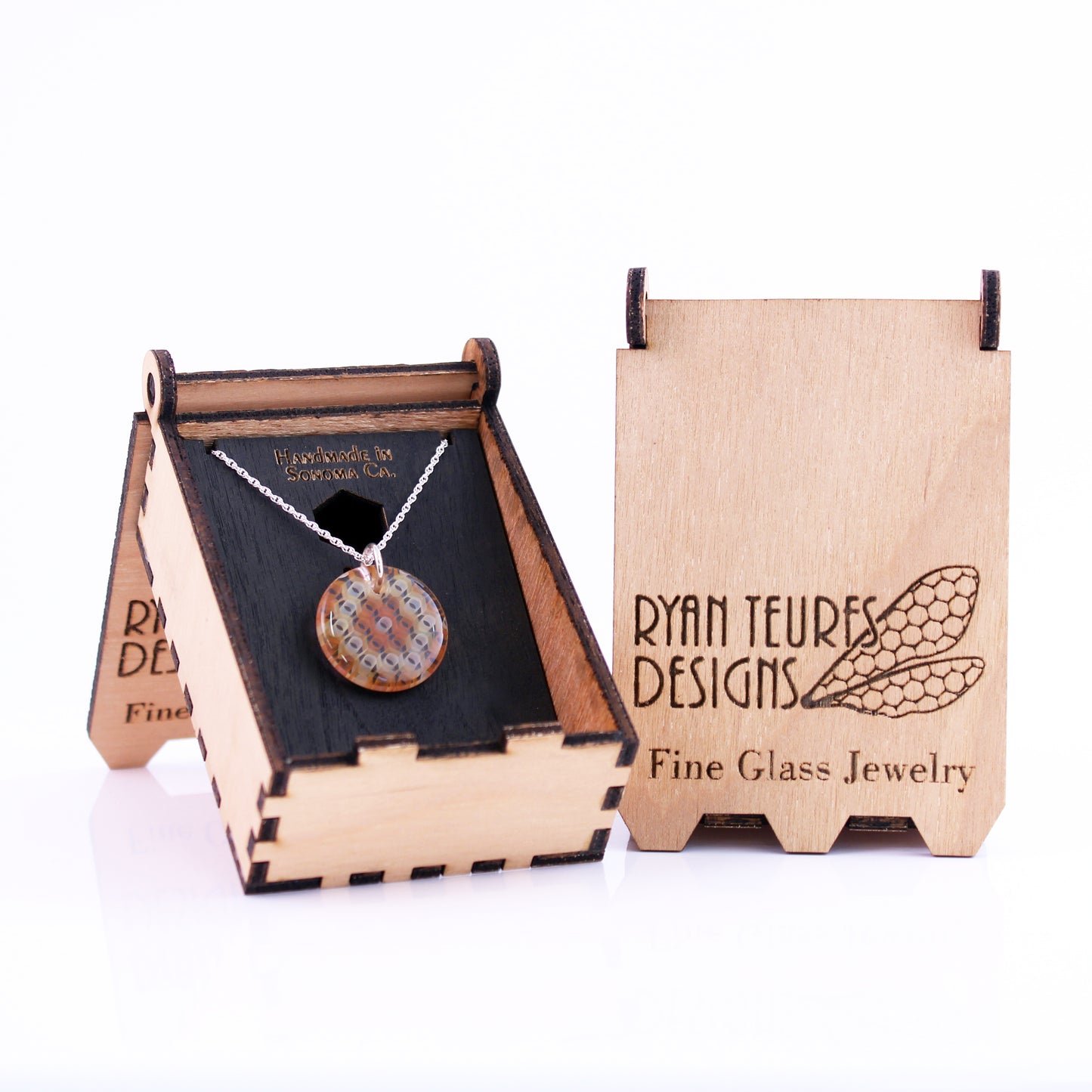 "Celestial" Circular Honeyglass Necklace