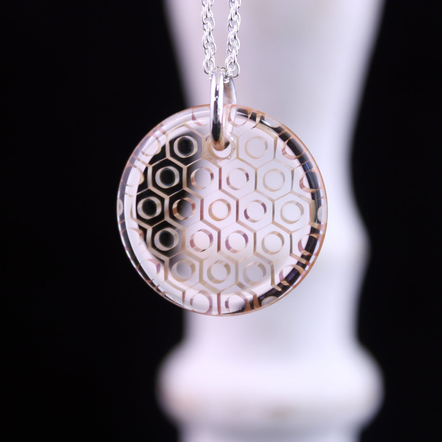 "Celestial" Circular Honeyglass Necklace
