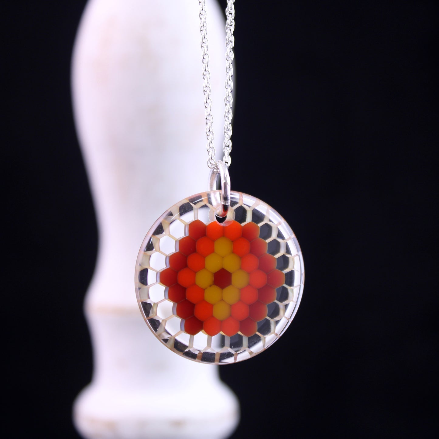 "Helios" Circular Honeyglass Necklace