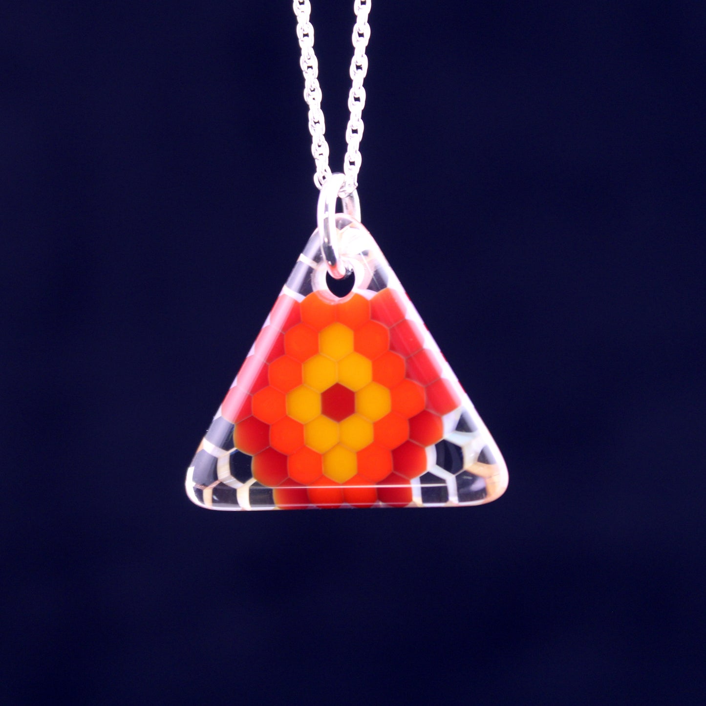 "Helios" Triangular Honeyglass Necklace