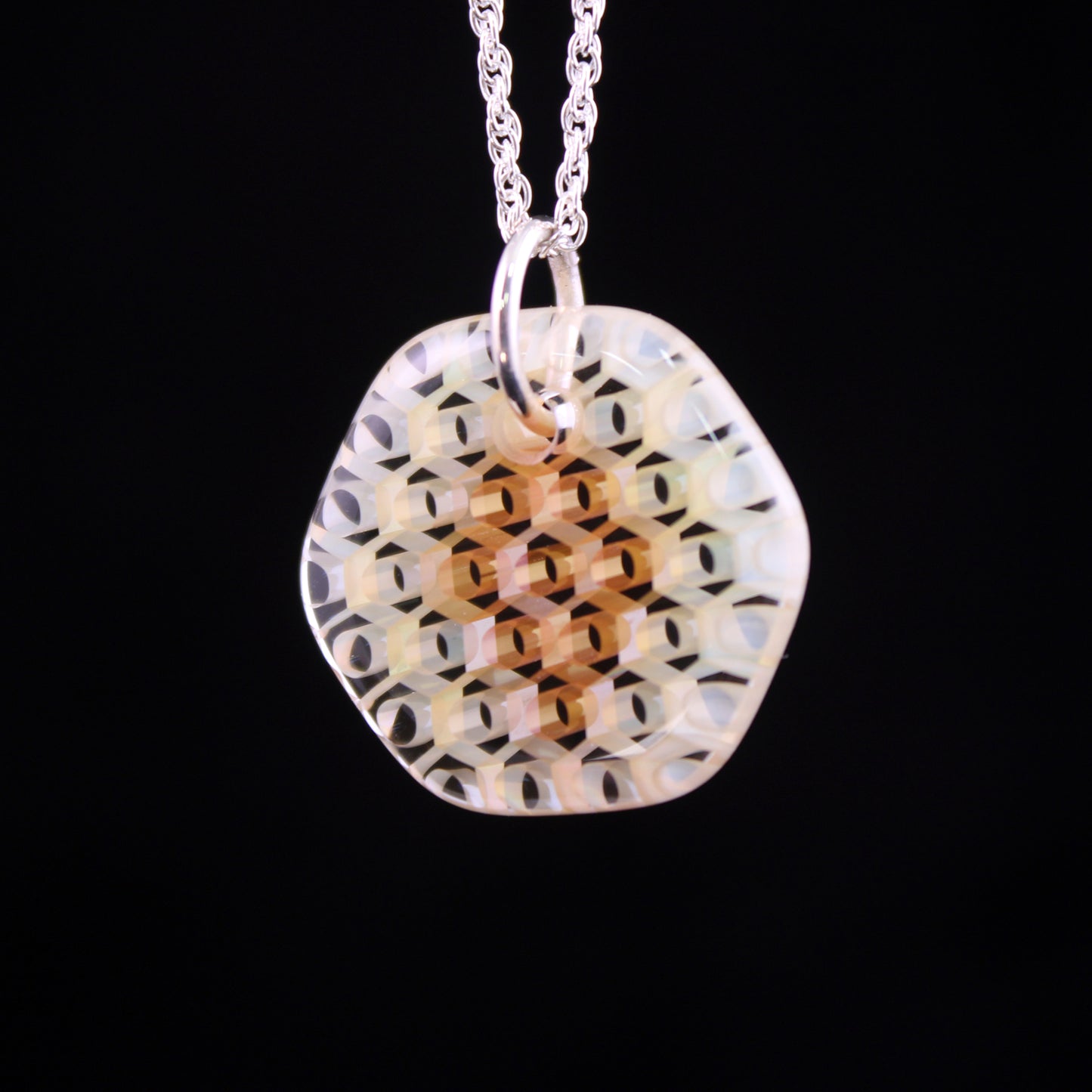 "Fortuna" Hex Honeyglass Necklace