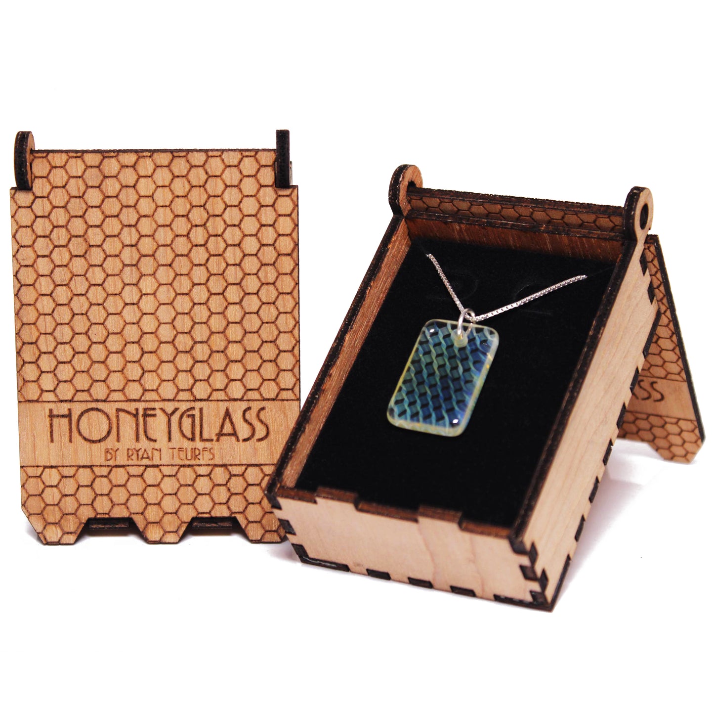 "Ethereal" Rectangle Honeyglass Necklace