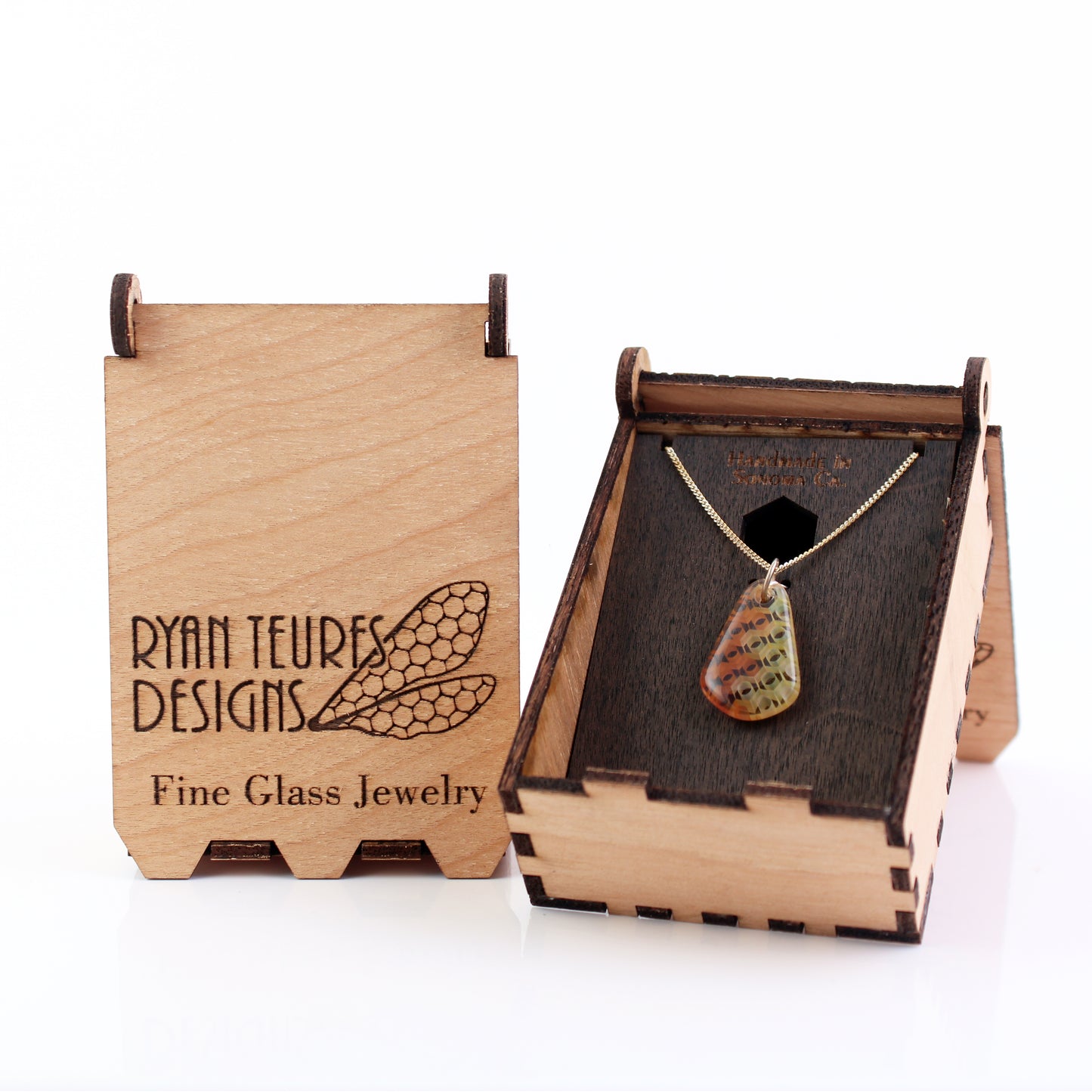 "Duality" Necktie Honeyglass Necklace