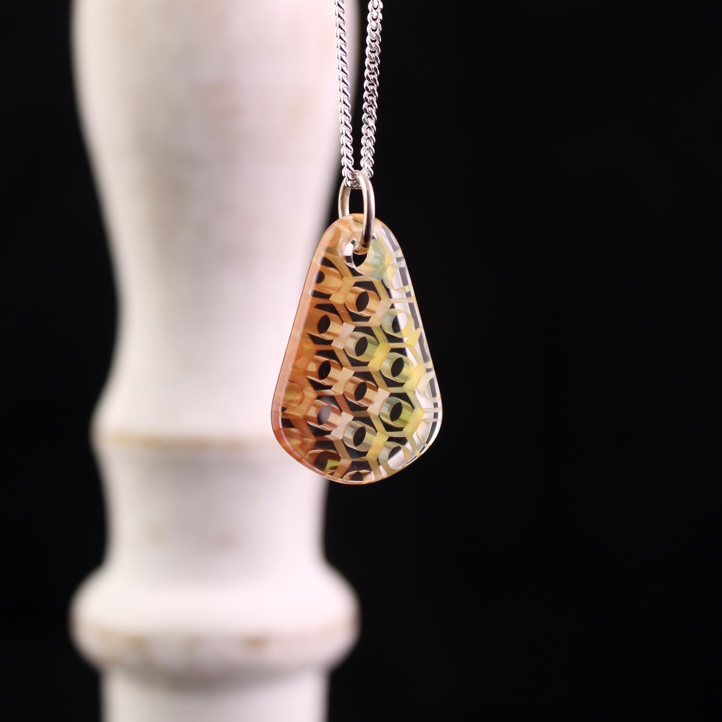 "Duality" Necktie Honeyglass Necklace