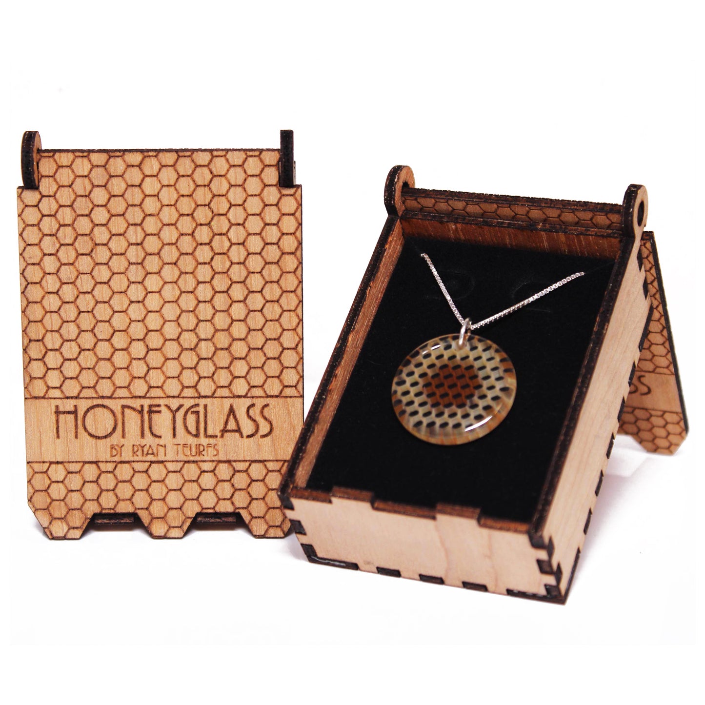 "Luminescence" Circular Honeyglass Necklace