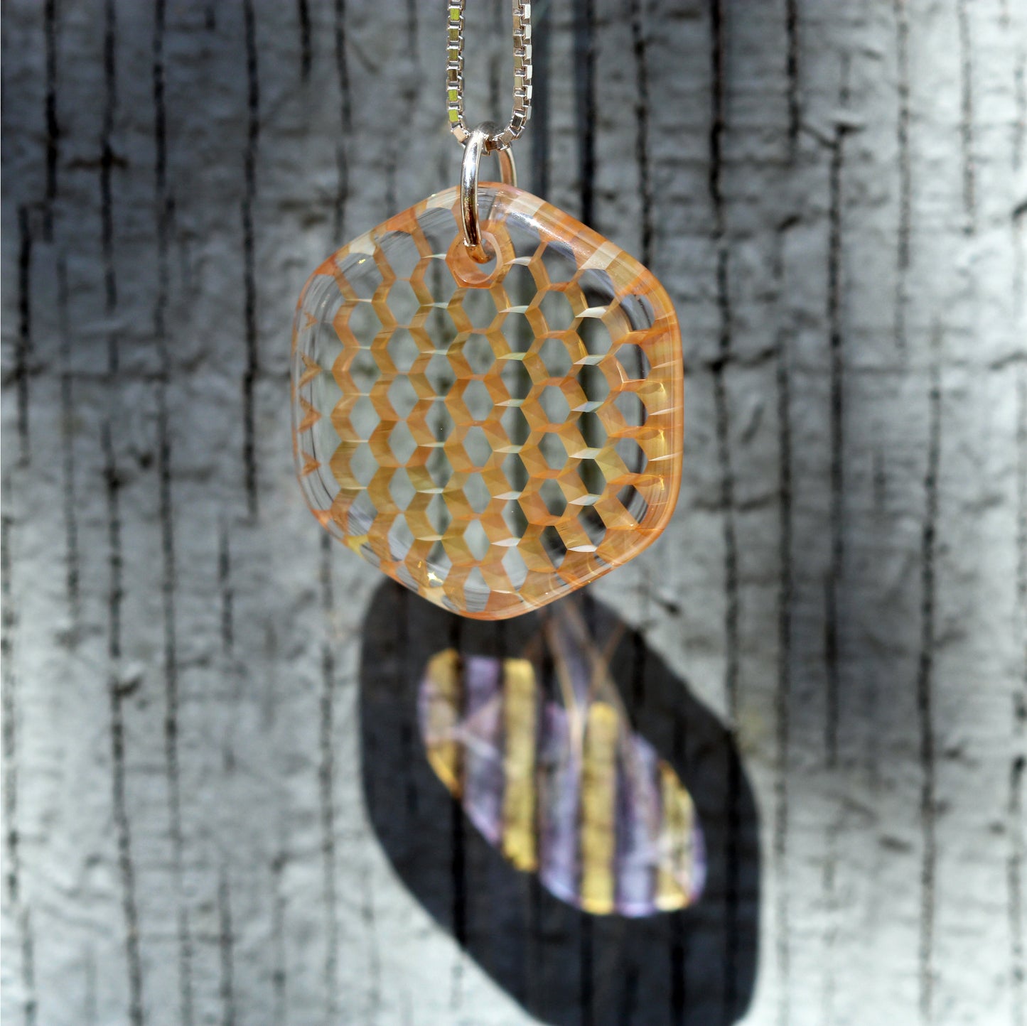 "Echo" Hex Honeyglass Necklace