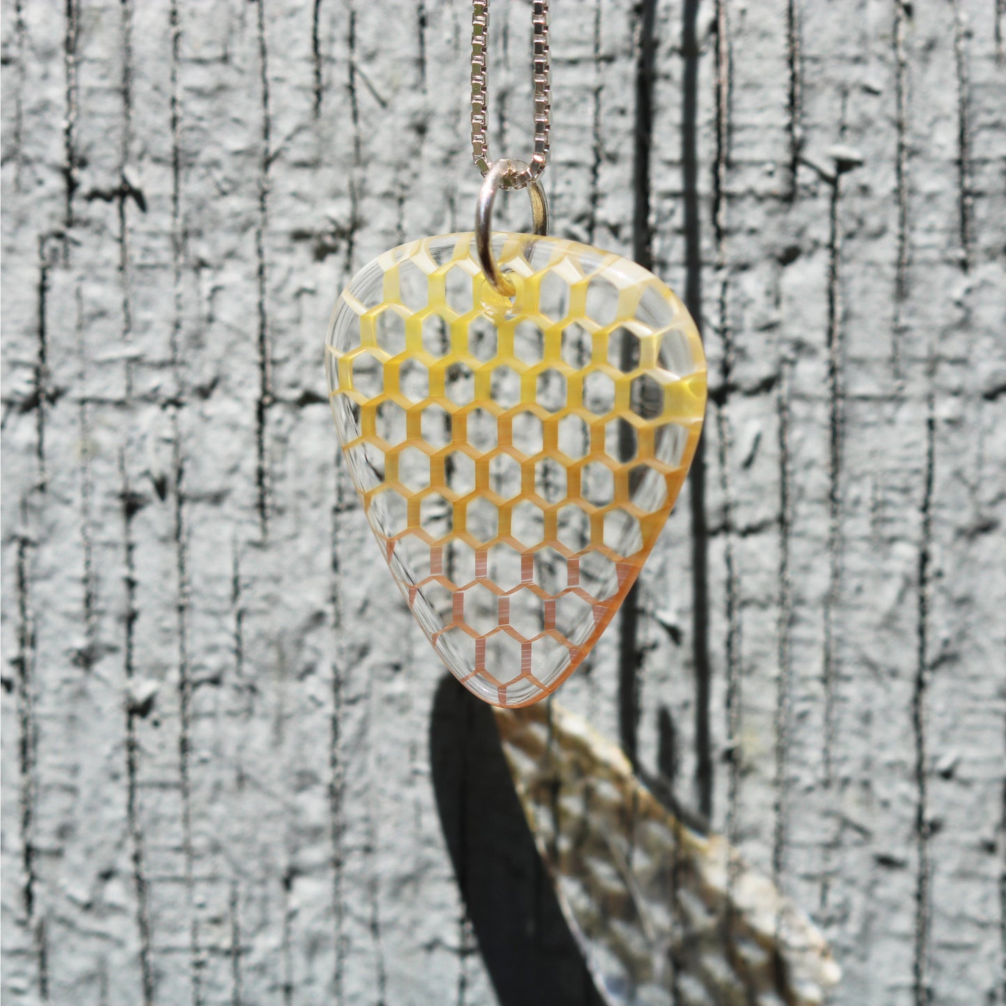 "Transition" Guitar Pick Honeyglass Necklace