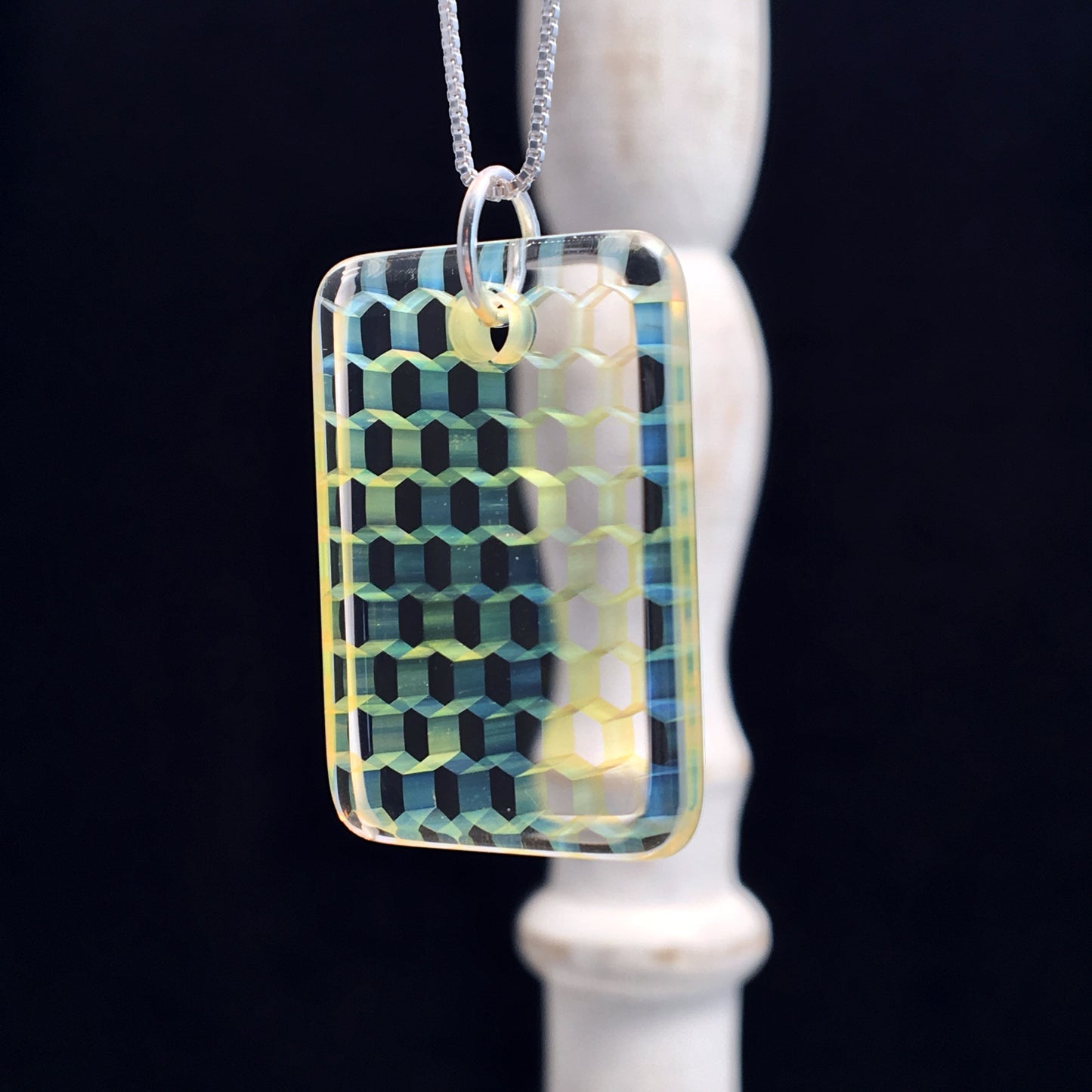 "Ethereal" Rectangle Honeyglass Necklace