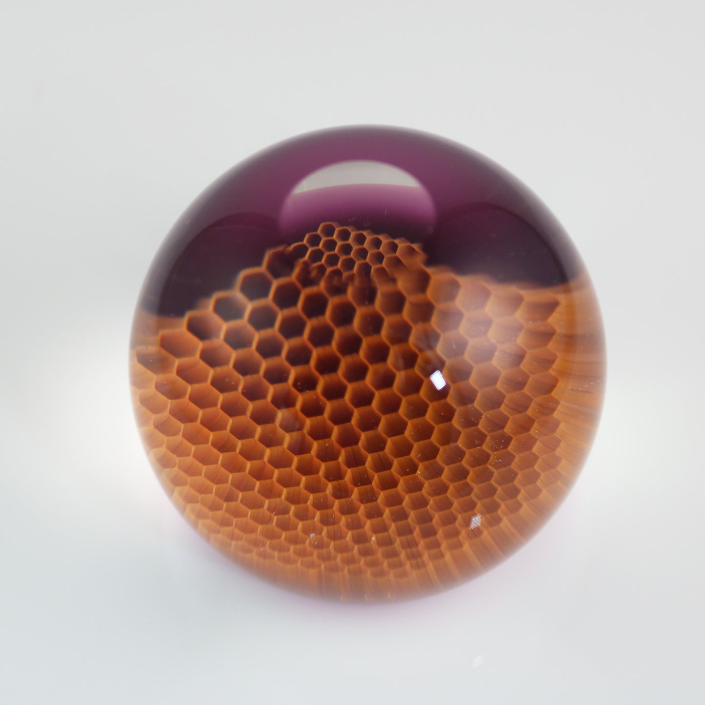 68mm Paper Weight 'Endeavor' with Gold Amethyst