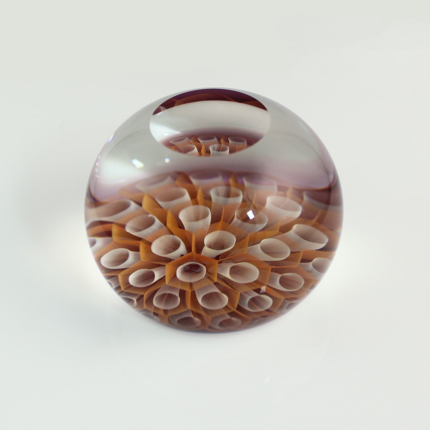 67mm Paperweight 'Silhouette' with Gold Amethyst