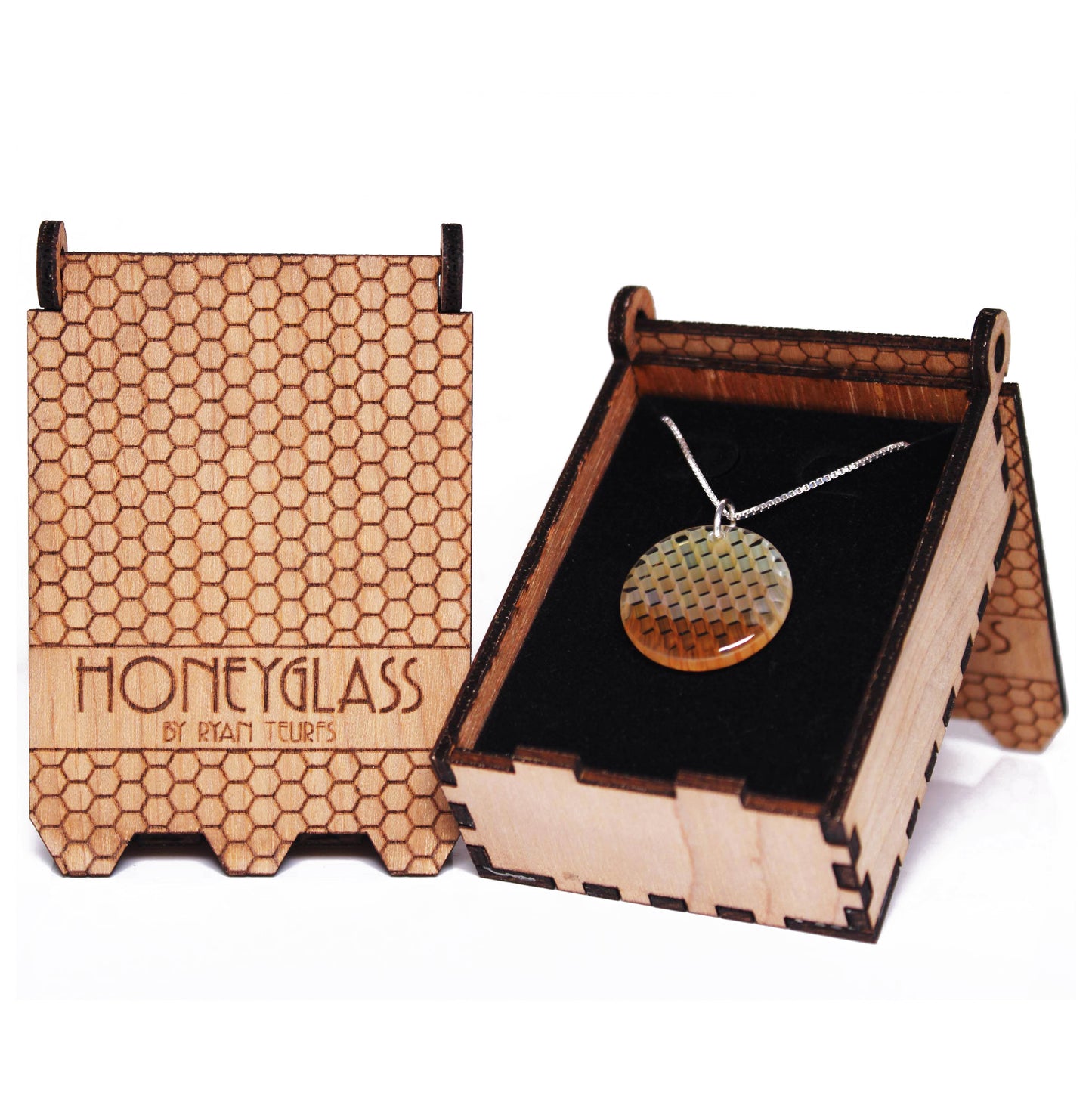 "Transition" Circular Honeyglass Necklace