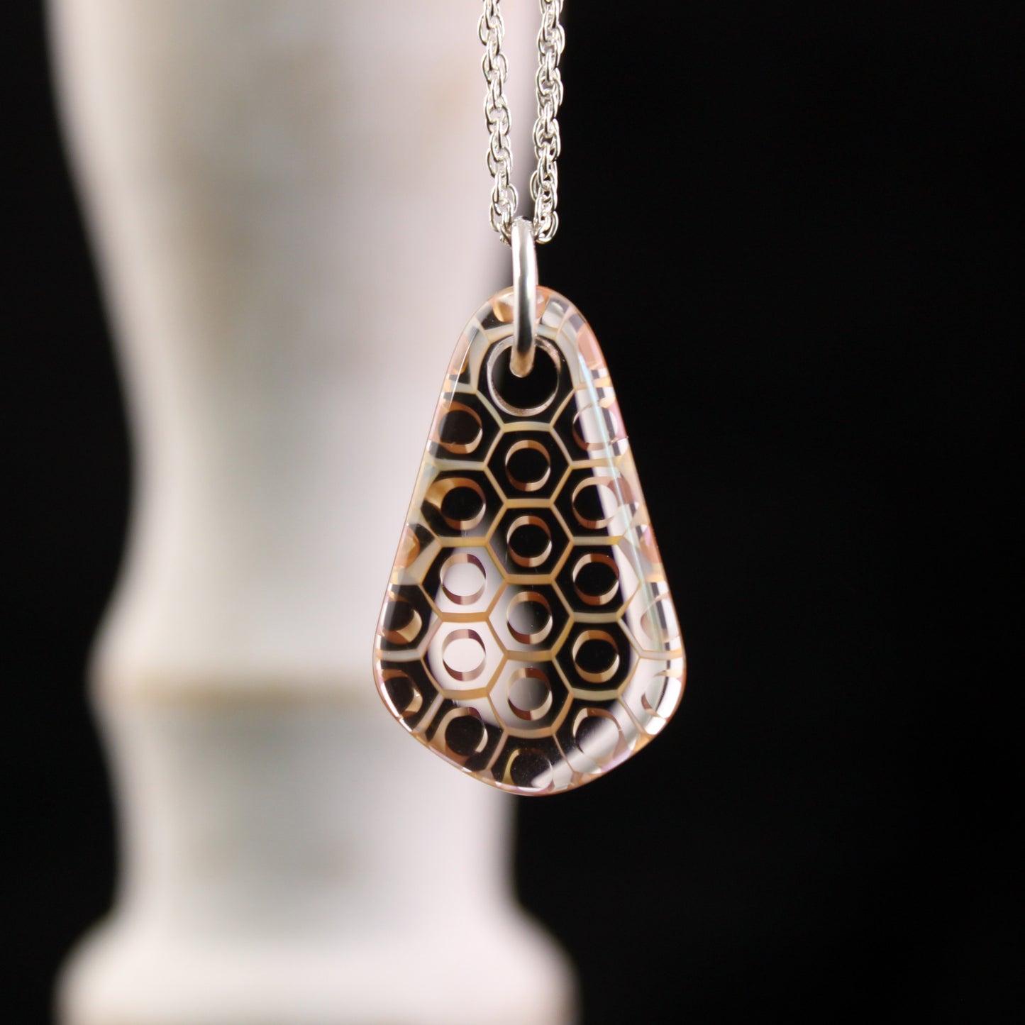 "Silhouette" Necktie Honeyglass Necklace