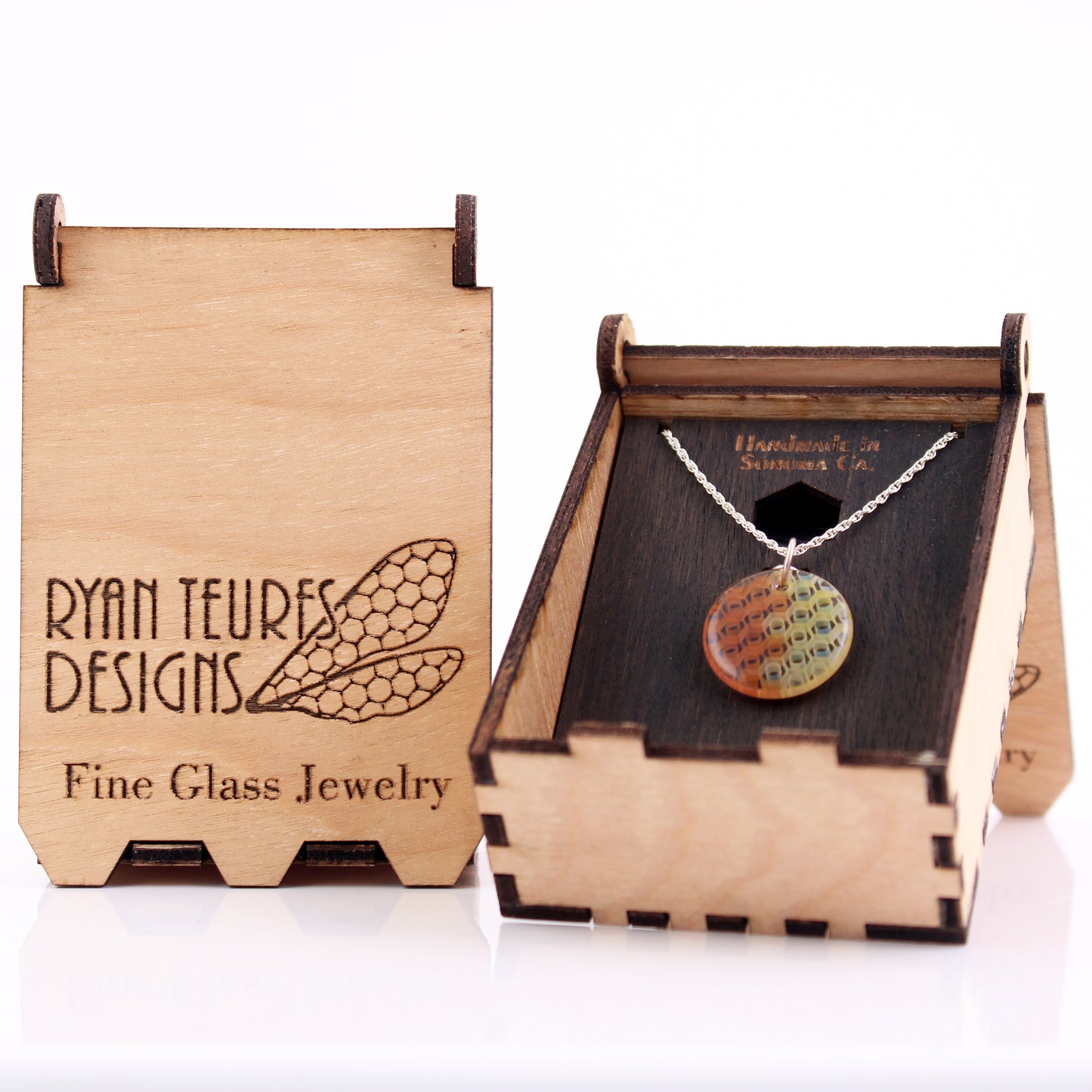 "Duality" Circular Honeyglass Necklace
