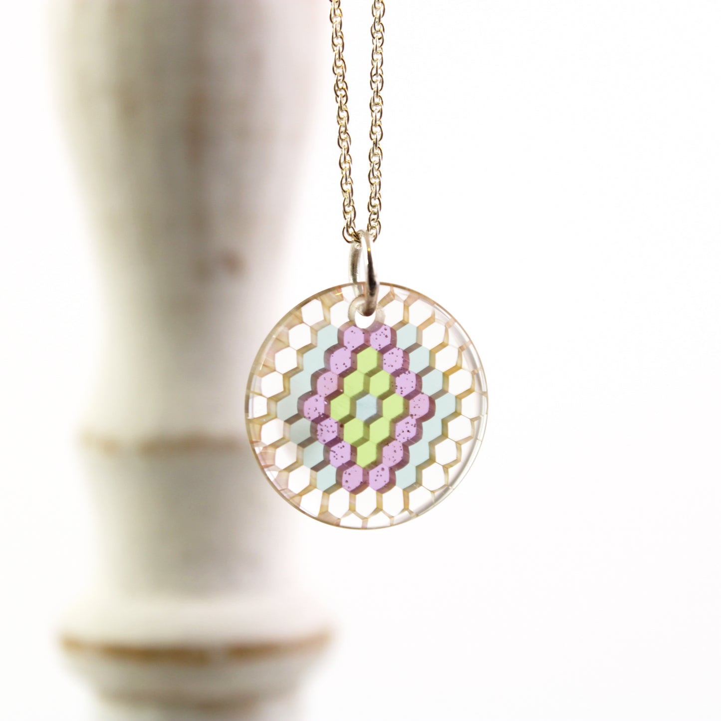 "Arcane" Circular Honeyglass Necklace