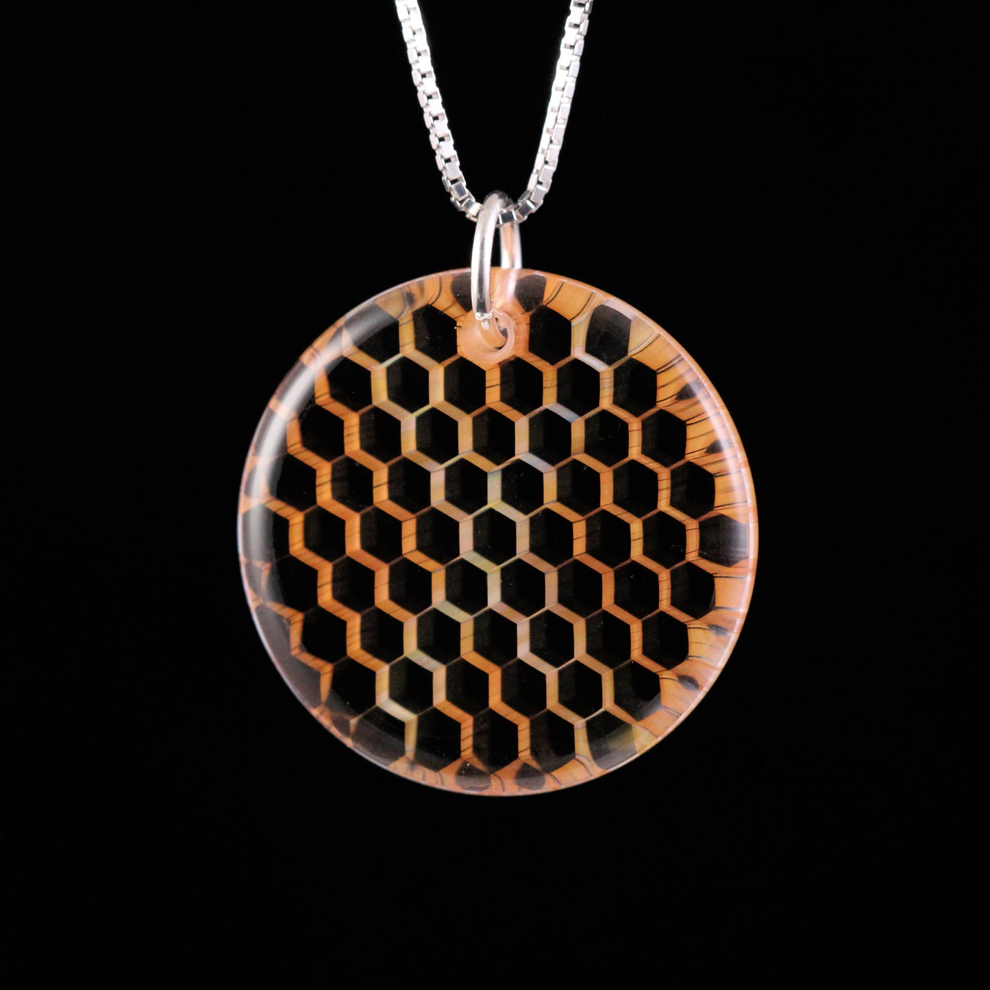 "Nexus" Circular Honeyglass Necklace
