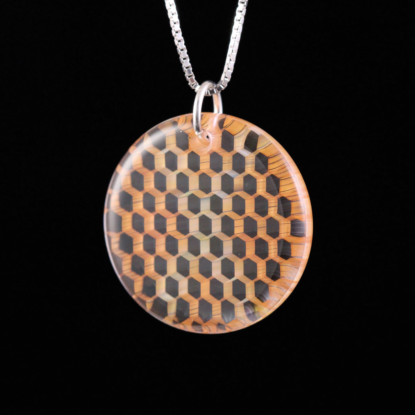 "Nexus" Circular Honeyglass Necklace