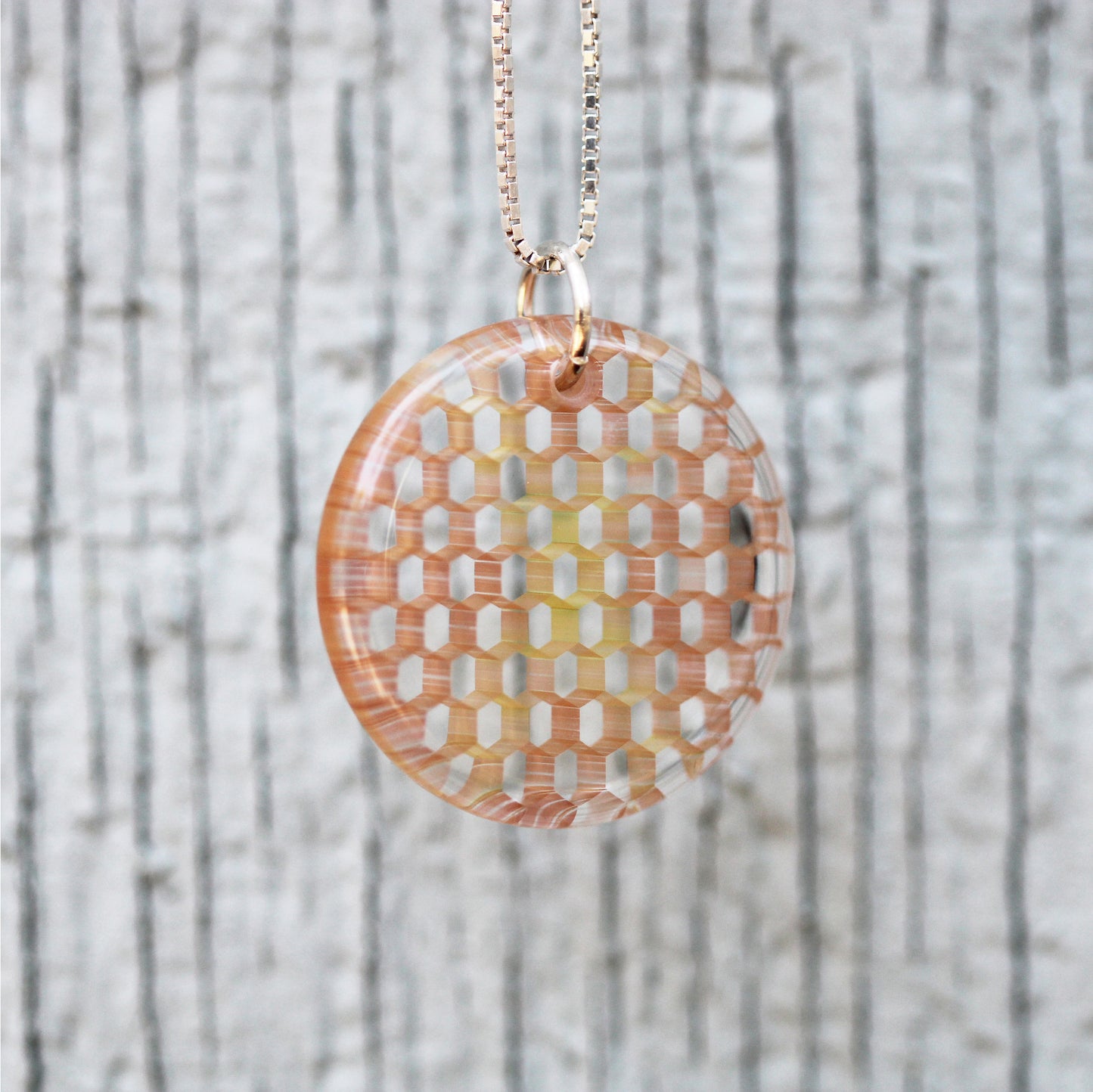 "Nexus" Circular Honeyglass Necklace