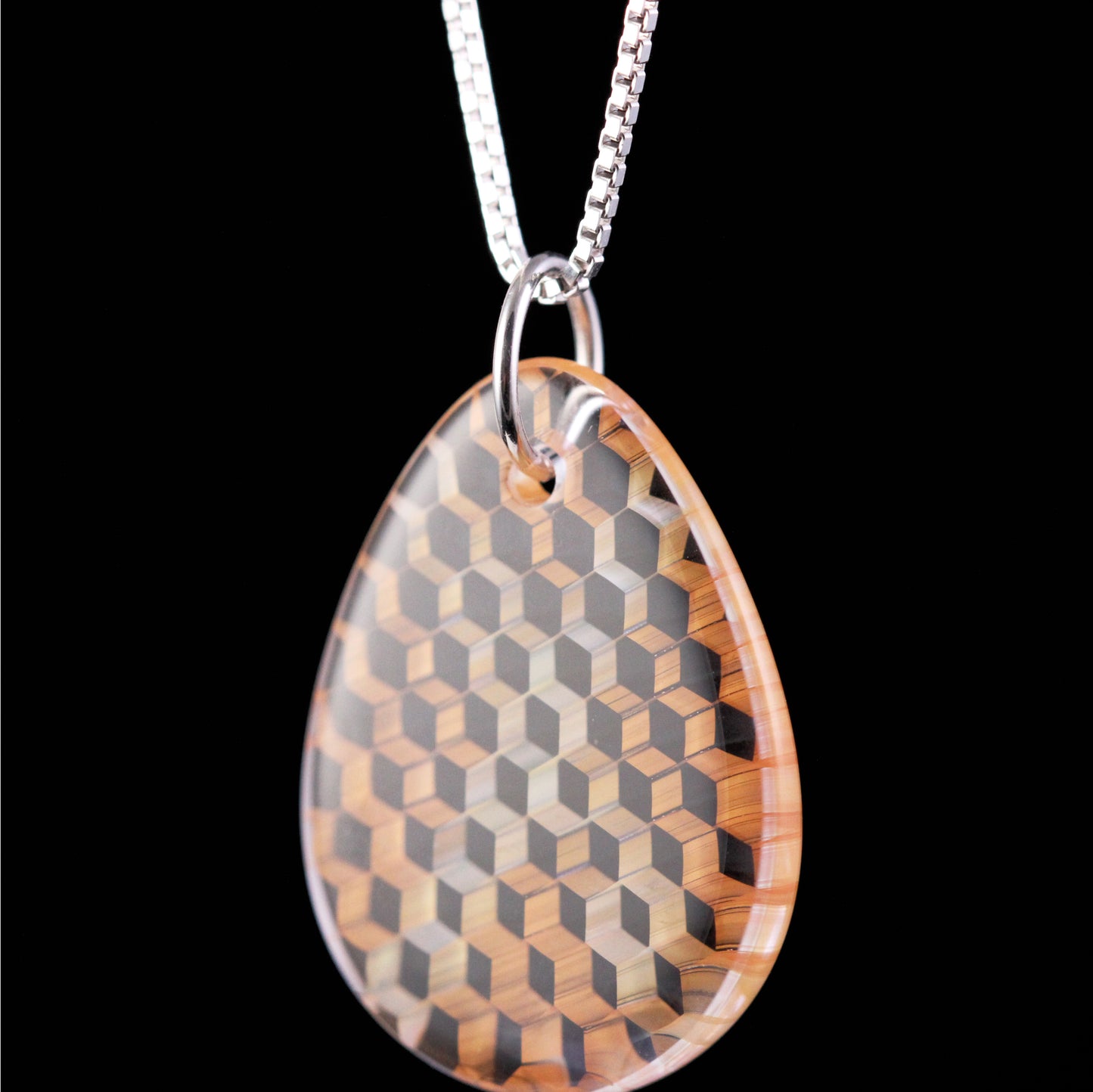 "Nexus" Tear Drop Honeyglass Necklace