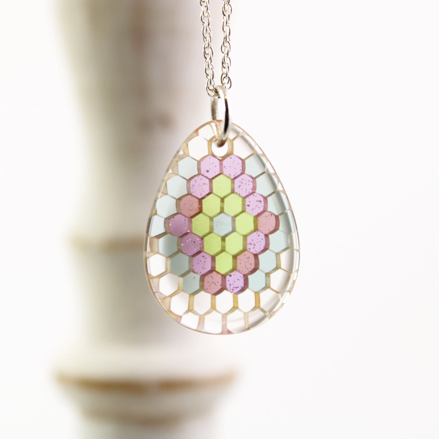 "Arcane" Tear Drop Honeyglass Necklace