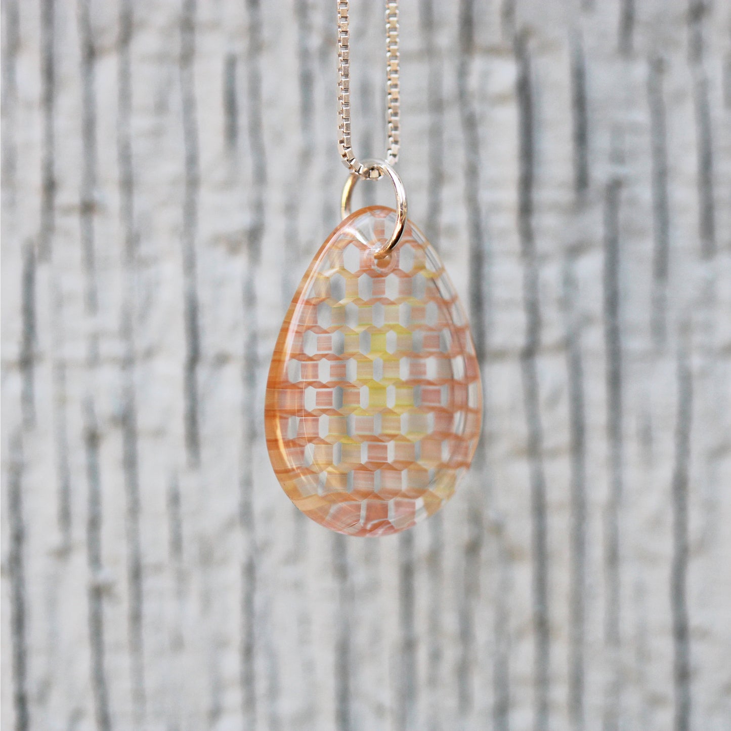 "Nexus" Tear Drop Honeyglass Necklace