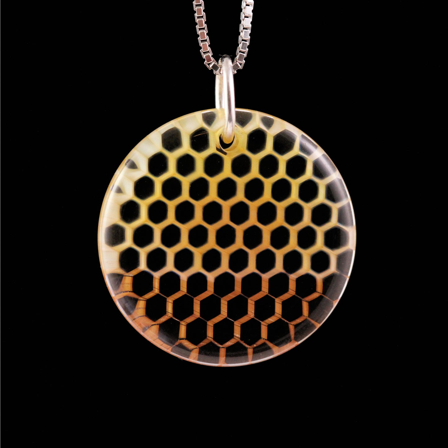 "Transition" Circular Honeyglass Necklace