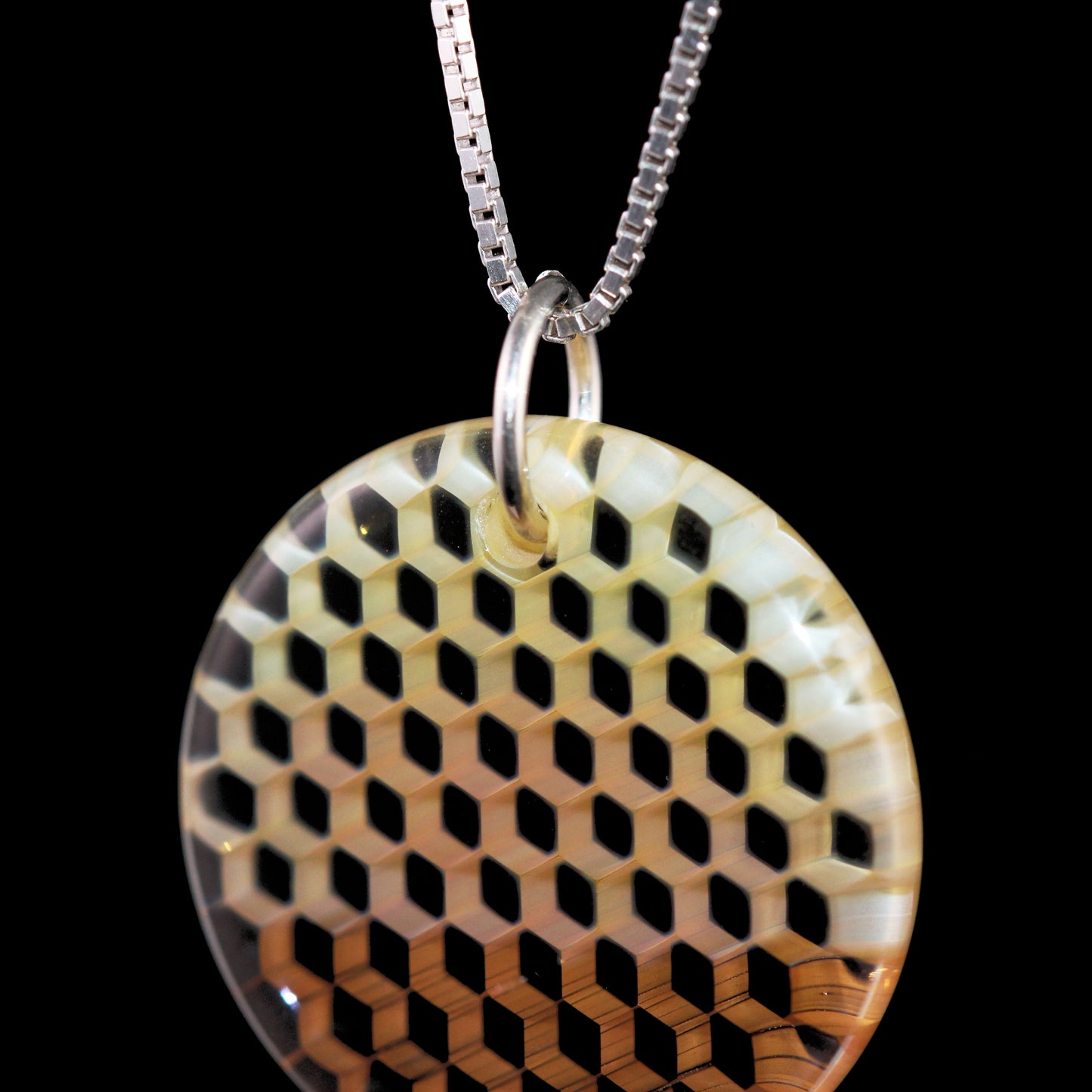"Transition" Circular Honeyglass Necklace