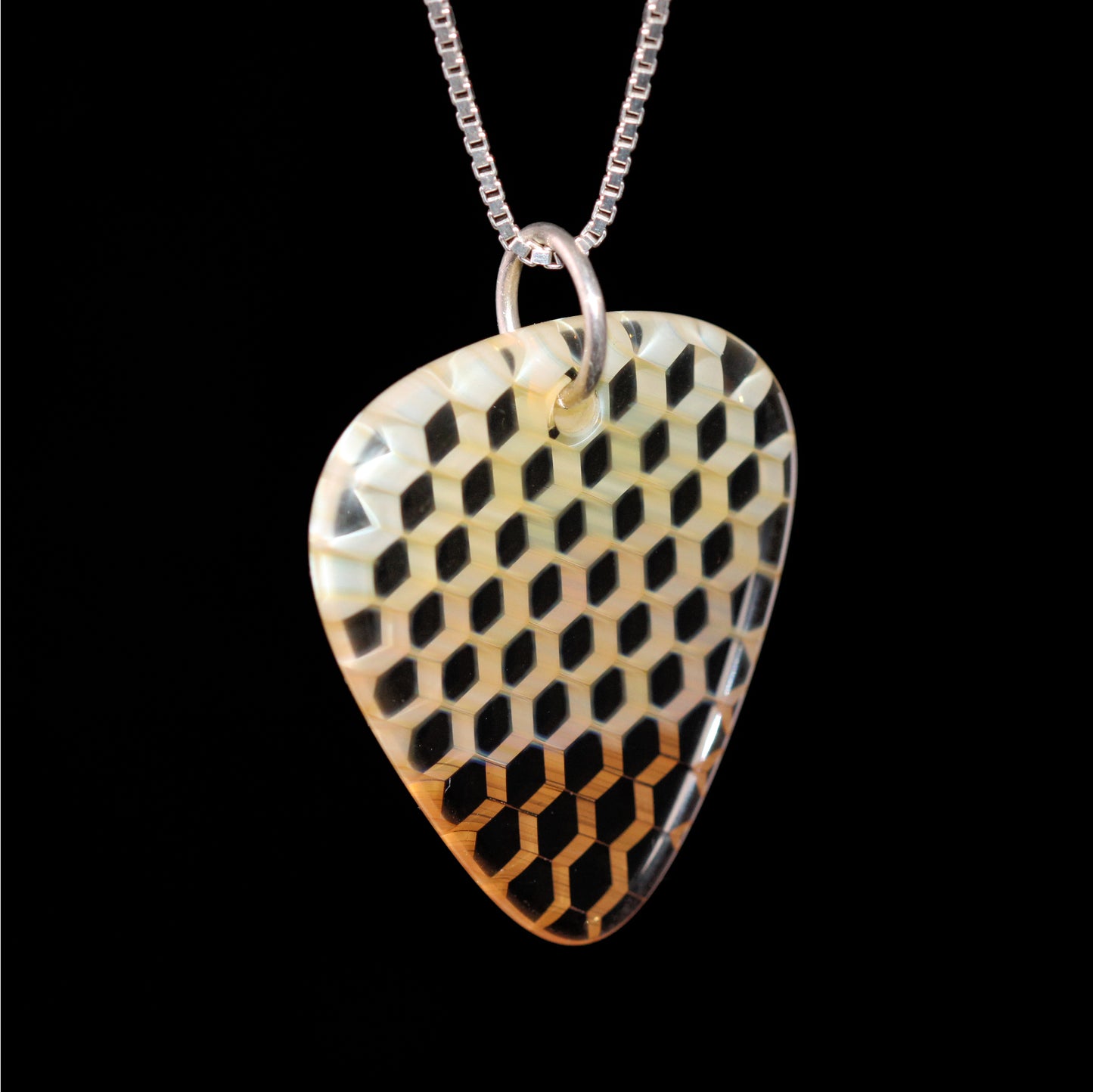 "Transition" Guitar Pick Honeyglass Necklace